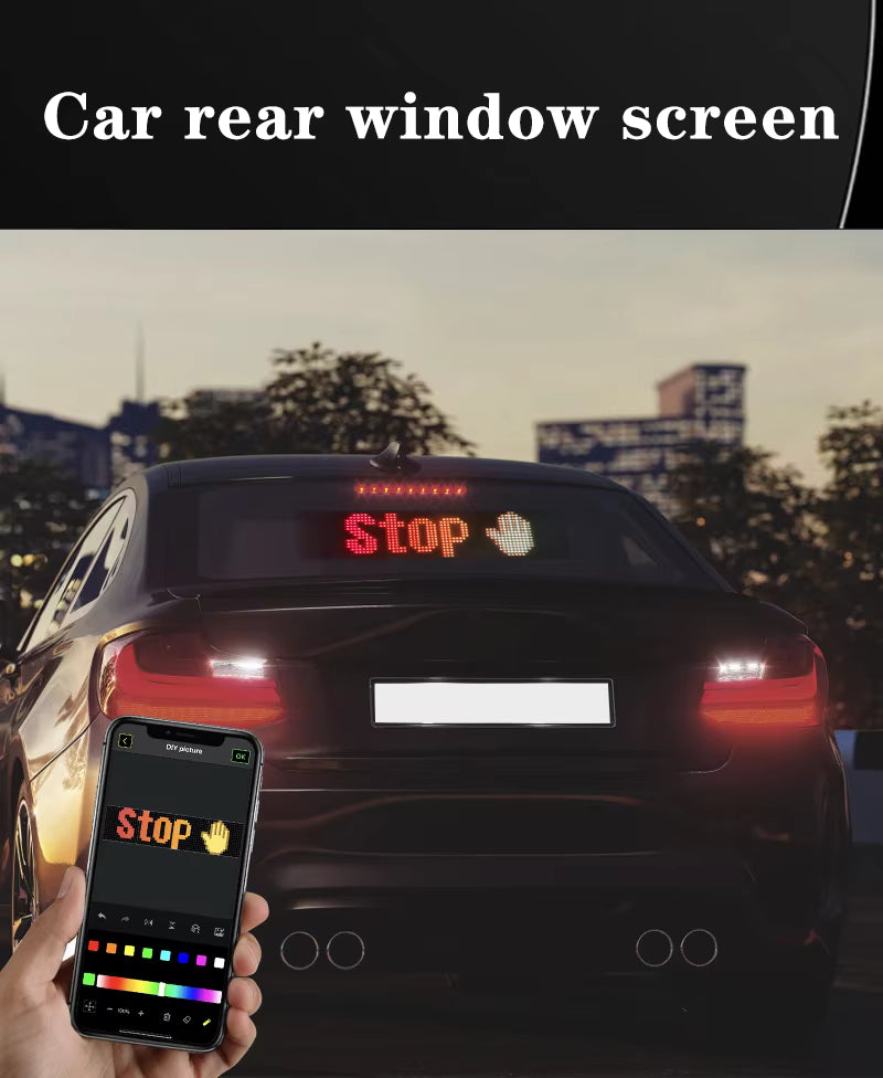 Flexible LED Display Screen For Car 92*374mm