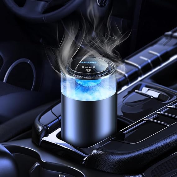 Car Aroma Diffuser with LED Light – USB Powered Humidifier & Air Freshener