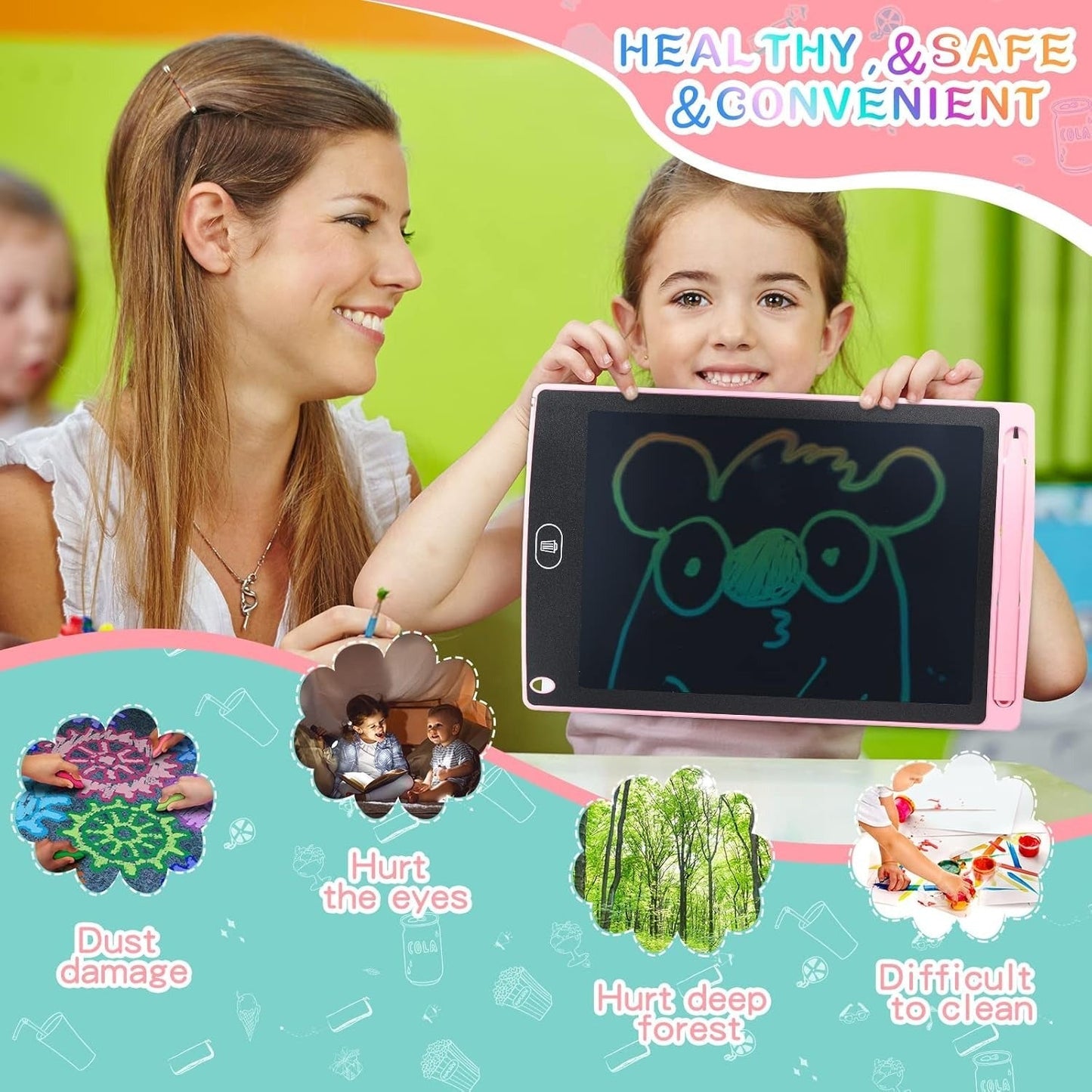 LCD Writing Tablet for Kids – Reusable Drawing Pad for Learning and Fun