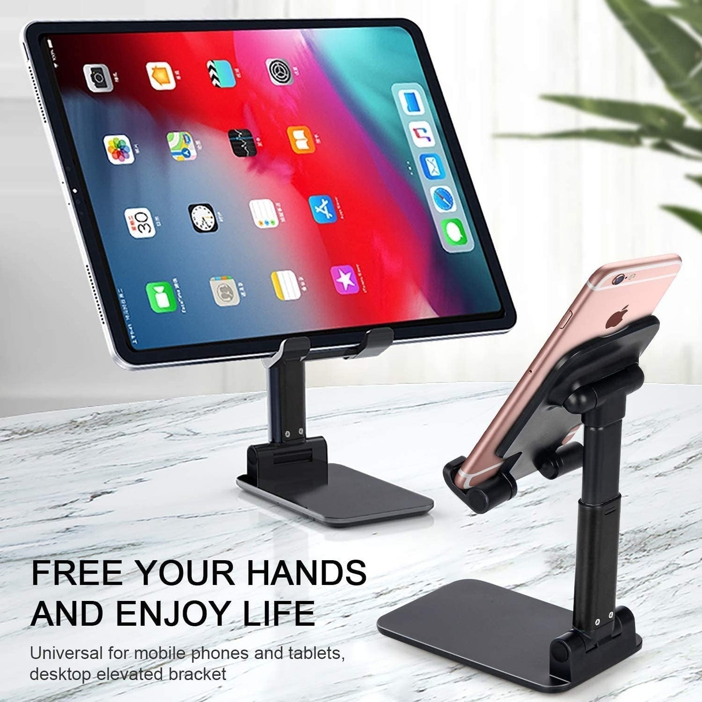 Desktop Stand for Tablets & Phones – Hands-Free Viewing Experience