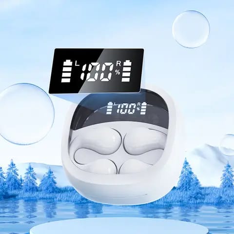Wireless Bluetooth Earbuds with LED Display & Noise Reduction – Stylish Design
