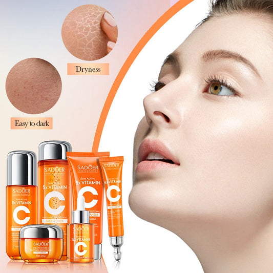 Sadoer Vitamin C Skincare Set – 5X Brightening Power for Radiant, Even-Toned & Hydrated Skin