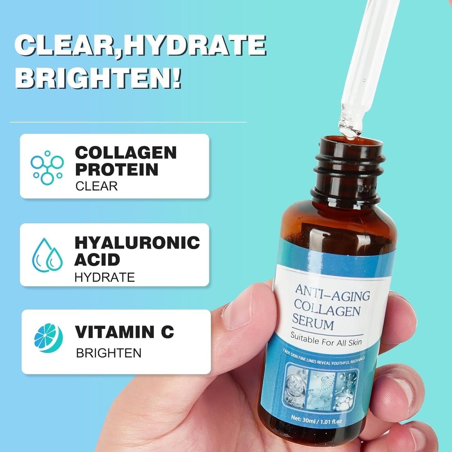 Anti-Aging Collagen Serum with Hyaluronic Acid & Vitamin C – Hydrate, Brighten & Firm Skin