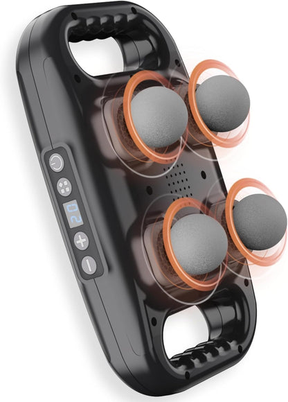 Deep Tissue Electric Back Massager with Heat – Portable Handheld Body Muscle Pain Relief Device