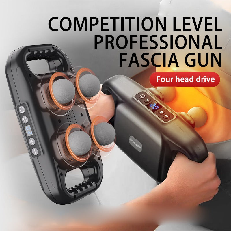 Deep Tissue Electric Back Massager with Heat – Portable Handheld Body Muscle Pain Relief Device