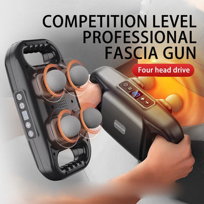 Deep Tissue Electric Back Massager with Heat – Portable Handheld Body Muscle Pain Relief Device