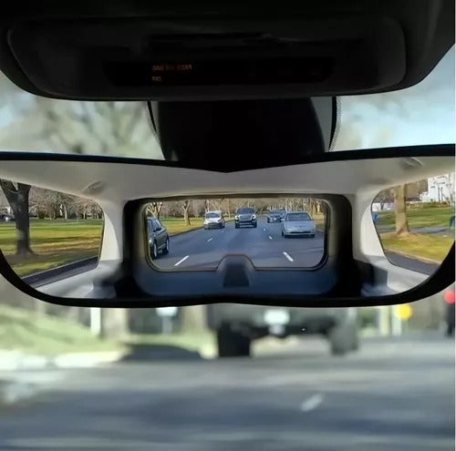 Angel View Wide Rearview Mirror – Reduces Blind Spots & Installs in Seconds