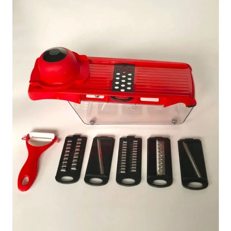 12-in-1 Multifunctional Vegetable Slicer with Storage Container & Interchangeable Blades