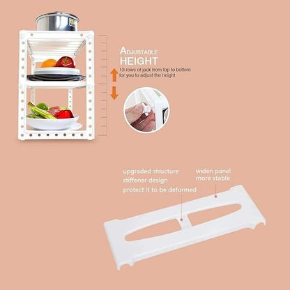 Adjustable Under Sink Organizer Rack – 2-Tier Expandable Shelf for Kitchen or Bathroom Storage