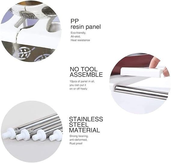 Adjustable Under Sink Organizer Rack – 2-Tier Expandable Shelf for Kitchen or Bathroom Storage