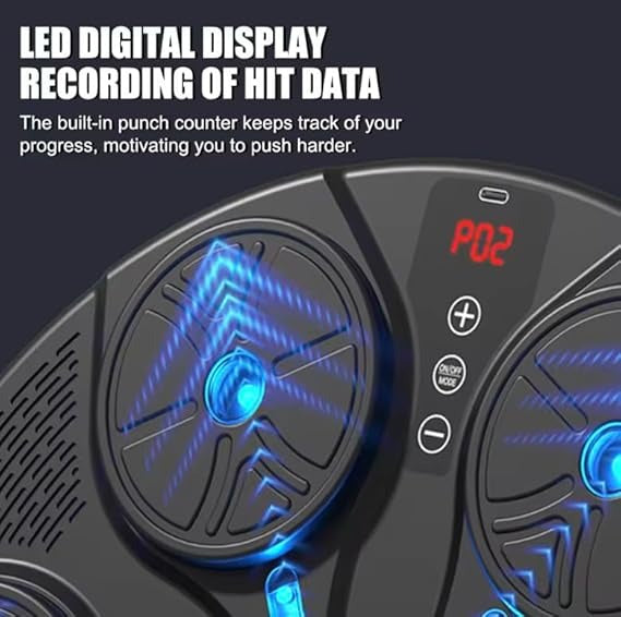 LED Smart Boxing Trainer with Digital Punch Counter – Wall-Mount Reflex Pad for Home Workouts