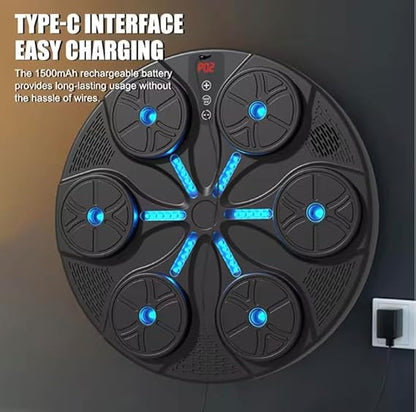 LED Smart Boxing Trainer with Digital Punch Counter – Wall-Mount Reflex Pad for Home Workouts