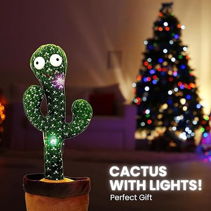Dancing Talking Cactus Toy with Music, Lights & Mimicry Feature for Kids & Fun