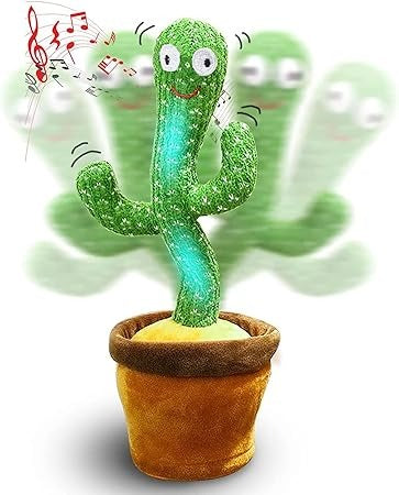 Dancing Talking Cactus Toy with Music, Lights & Mimicry Feature for Kids & Fun