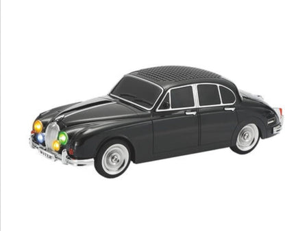 Classic Car Style Bluetooth Speaker with LED Lights & Stereo Sound