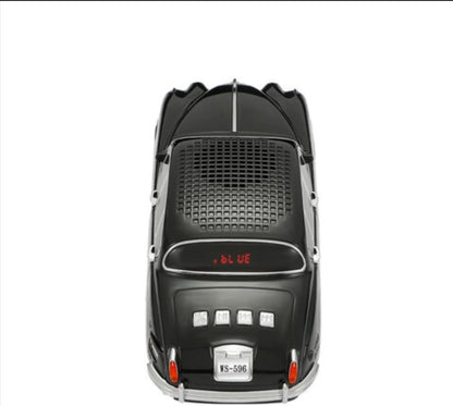 Classic Car Style Bluetooth Speaker with LED Lights & Stereo Sound