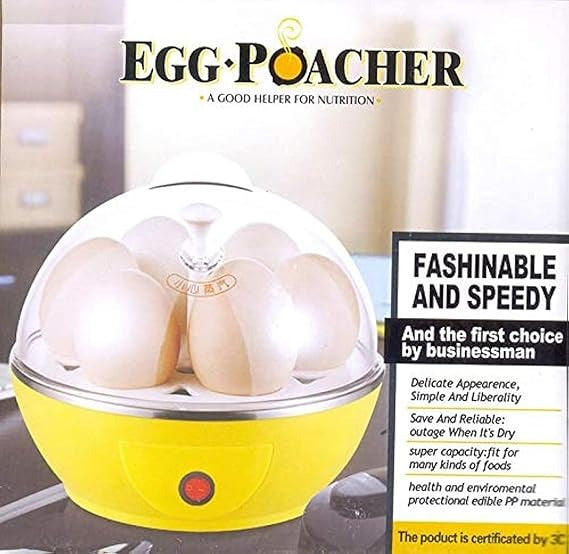 Electric Egg Boiler & Poacher | Fast 7-Egg Steamer with Auto Shut-Off for Healthy Breakfasts