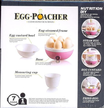 Electric Egg Boiler & Poacher | Fast 7-Egg Steamer with Auto Shut-Off for Healthy Breakfasts