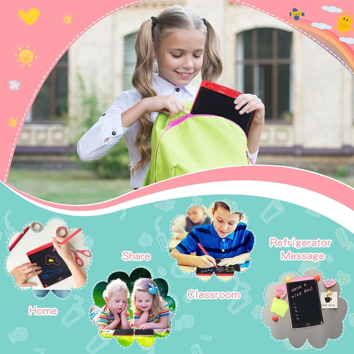 LCD Writing Tablet for Kids – Reusable Drawing Pad for Learning and Fun