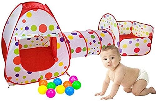 3-in-1 Kids Play Tent with Tunnel & Ball Pit – Foldable Indoor/Outdoor Fun Set