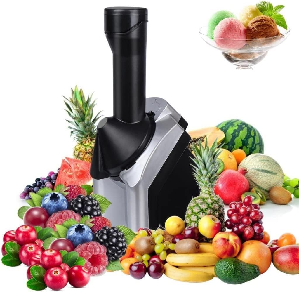 Electric Frozen Fruit Dessert Maker – Make Healthy Ice Cream, Sorbet & Smoothies at Home Easily