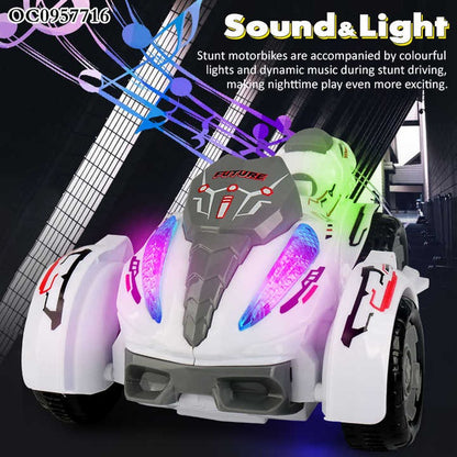 Stunt Motorbike with Electric Sound, Light & 360° Rotation for Kids