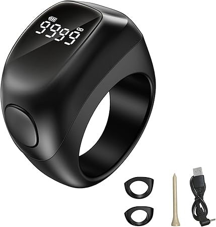 Smart Digital Counter Ring – Scratch Resistant, Touch Sensor Tasbeeh & Fitness Tracker Ring