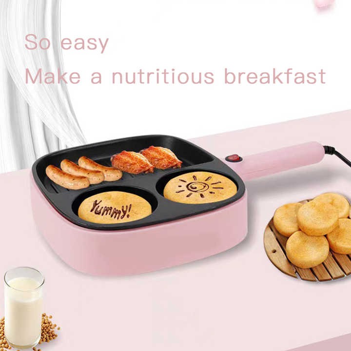 Multi-Section Electric Breakfast Maker – Nonstick Frying Pan for Pancakes, Eggs, Sausages & More