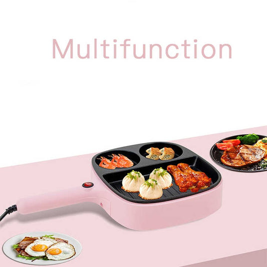 Multi-Section Electric Breakfast Maker – Nonstick Frying Pan for Pancakes, Eggs, Sausages & More