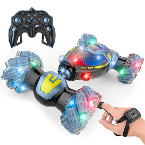 360° Stunt RC Car with LED Lights and All-Terrain Tires for Kids