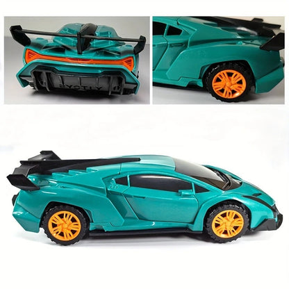 Light-Up Super Sports Car Toy with Sound and 360° Movement for Kids