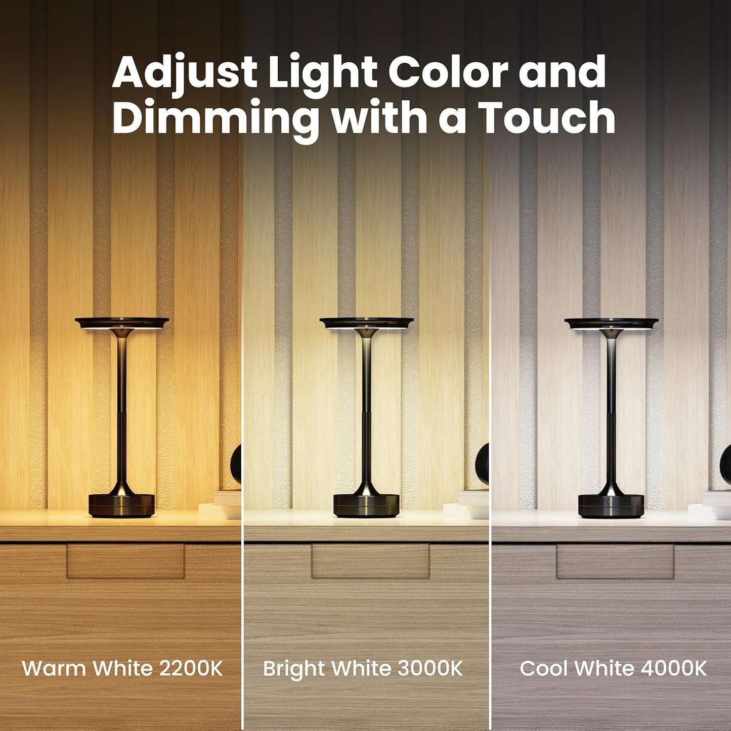 Smart Rechargeable Mood Lamp – Touch Control, Memory Function, Ideal for Indoor & Outdoor Ambience