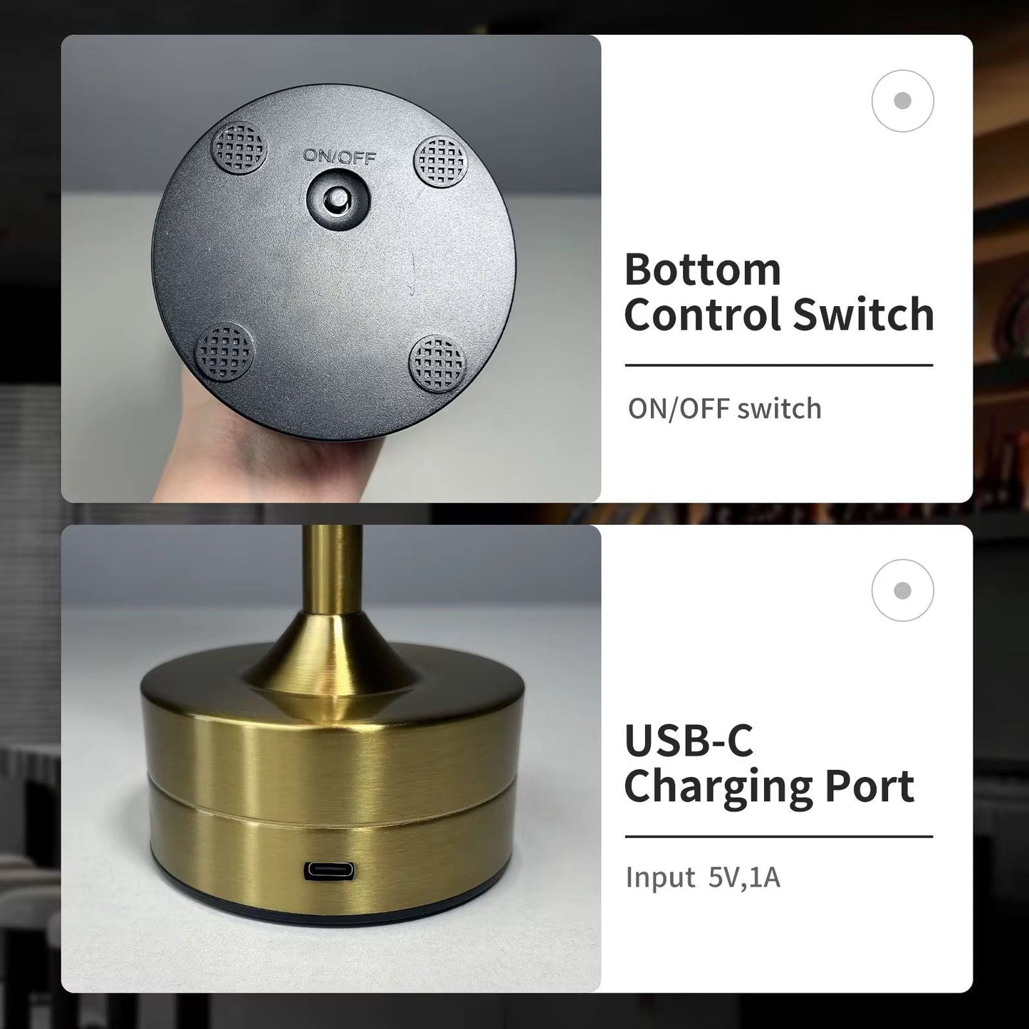 Smart Rechargeable Mood Lamp – Touch Control, Memory Function, Ideal for Indoor & Outdoor Ambience