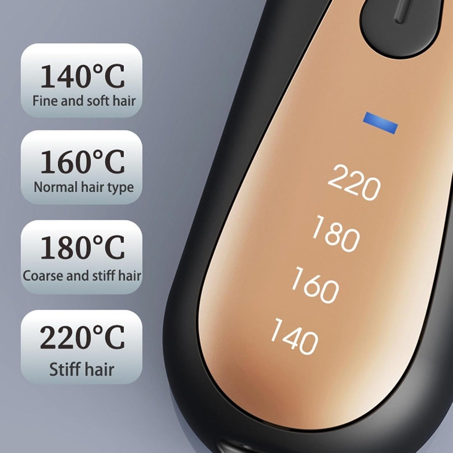 Mini Hair Straightening Brush – Portable Fast-Heating Styling Tool for Smooth, Sleek Hair