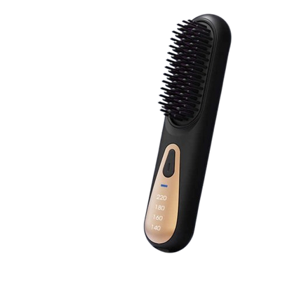 Mini Hair Straightening Brush – Portable Fast-Heating Styling Tool for Smooth, Sleek Hair