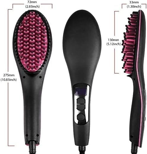 2-in-1 Hair Straightening Brush – Instant Heat Styling Tool for Smooth & Frizz-Free Hair