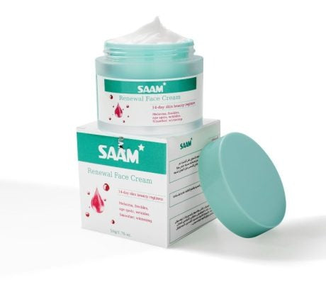 SAAM Renewal Face Cream – Anti-Aging Moisturizer for Wrinkles, Fine Lines & Glowing Skin