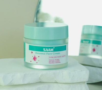 SAAM Renewal Face Cream – Anti-Aging Moisturizer for Wrinkles, Fine Lines & Glowing Skin