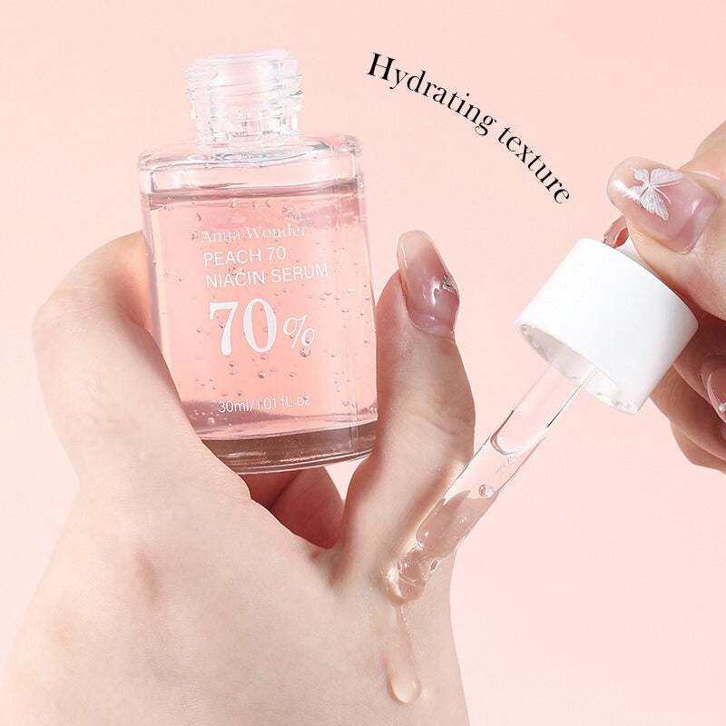 Peach 70% Niacinamide Serum – Brightening & Hydrating Facial Essence for Glowing Skin