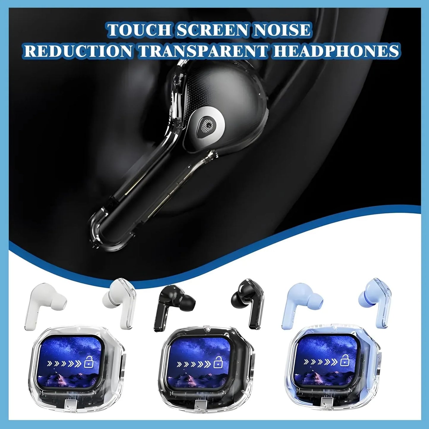 Airmax Transparent Touch Screen Earbuds –