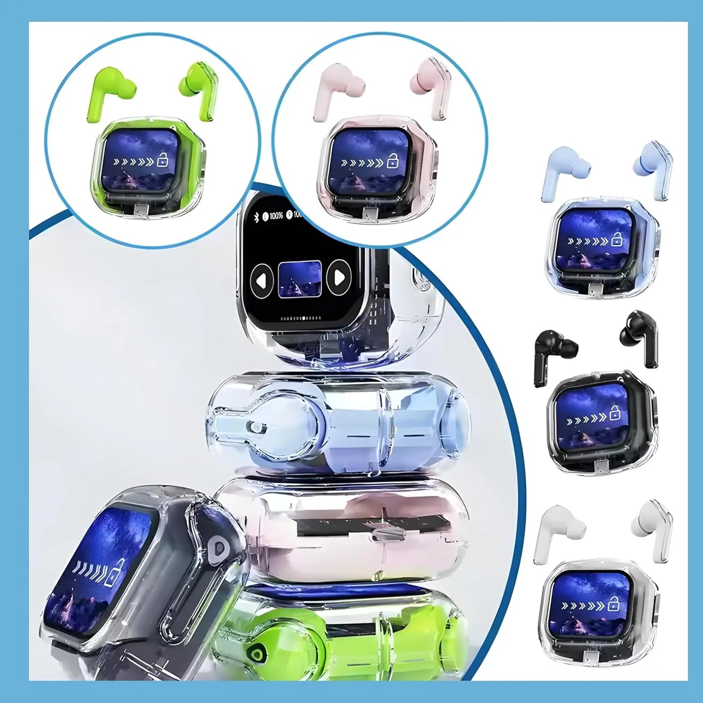 Airmax Transparent Touch Screen Earbuds –
