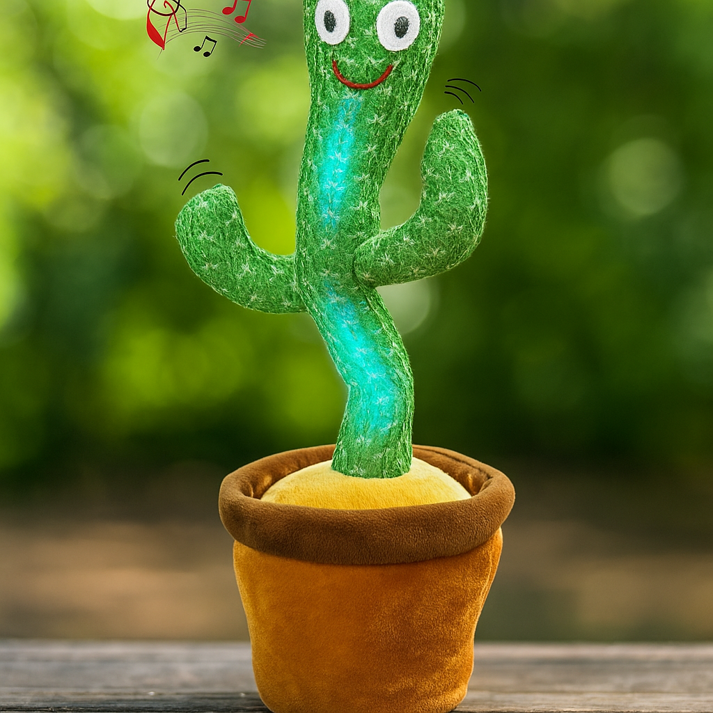 Dancing Talking Cactus Toy with Music, Lights & Mimicry Feature for Kids & Fun