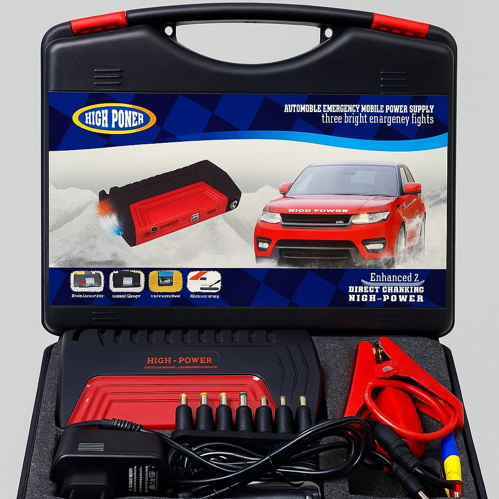 High Power Car Jump Starter Kit – Emergency Mobile Power Supply with Multi-Charging Ports